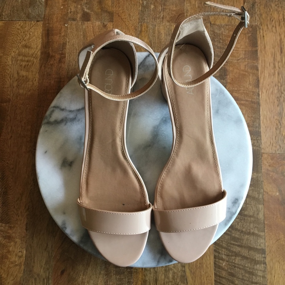 Pink Patent Strappy Heels - Size 11